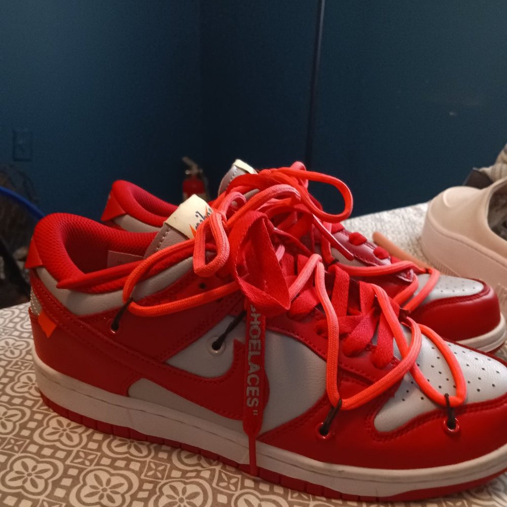 Nike dunks off white university redpre owned clean